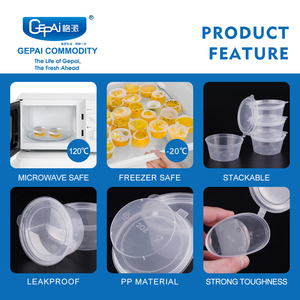 Transparent Disposable Plastic Square Sauce <strong>Cups</strong> <strong>1</strong> <strong>2</strong> 3 <strong>4</strong> oz Small Containers with Lids for Food and Milk Take Out - Product Image 6