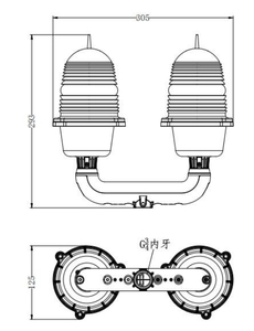 Green Source <strong>Double</strong> Red Beacon Aviation Obstruction Light/<strong>Double</strong> Obstruction Light/Red Obstruction Light - Product Image 5