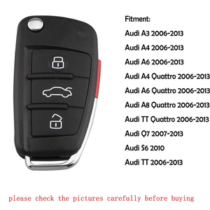 อะไหล่รีโมทคอนโทรลแบบไร้กุญแจ4ปุ่มสำหรับรถ Audi A3 A4 A6 A8 TT Q7 S6 MYT8Z0837231 4D0837231P 4D0837231E (ไม่มีชิป) - Product Image 3