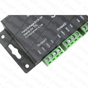 Светодиодный Усилитель сигнала SP901E WS2811 SK6812 APA102 RGB/RGBW светодиодное освещение светодиодные полосы пикселей SPI усилитель - Product Image 1