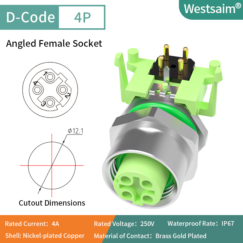 M12-D-4 female