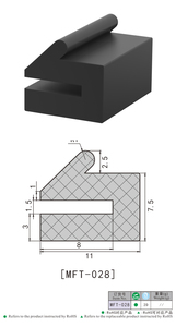 แถบยาง MFT-028กันน้ำเสริมแรงปะเก็นเหล็กแกน EPDM ห้องทดสอบรอยต่อของหนัก - Product Image 6