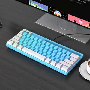 All'ingrosso OEM USB Gaming tastiera 64 tasti Compact Mini cablato RGB LED retroilluminato tastiera di gioco per Gamer Desktop PC Computer - Product Image 4
