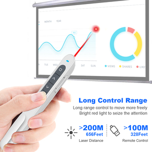 Buona vendita Norwii N27 presentazione Remote Pen Clip Design Powerpoint Clicker con puntatore Laser - Product Image 5