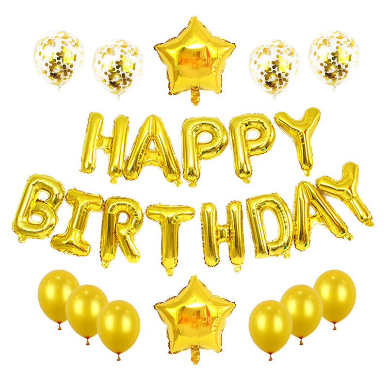 Set di Palloncini Oro per Compleanno