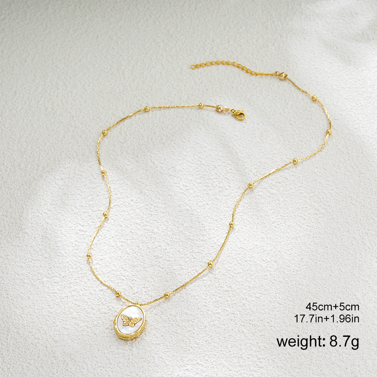 Butterfly mother-of-pearl necklace 11937