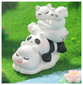 Fairy Gardens <strong>3D</strong> Mini Resin Animals Bear Cat Panda Seal-Religious Style Cartoon Stacking Toy <strong>Art</strong> with Crafted Design - Product Image 3