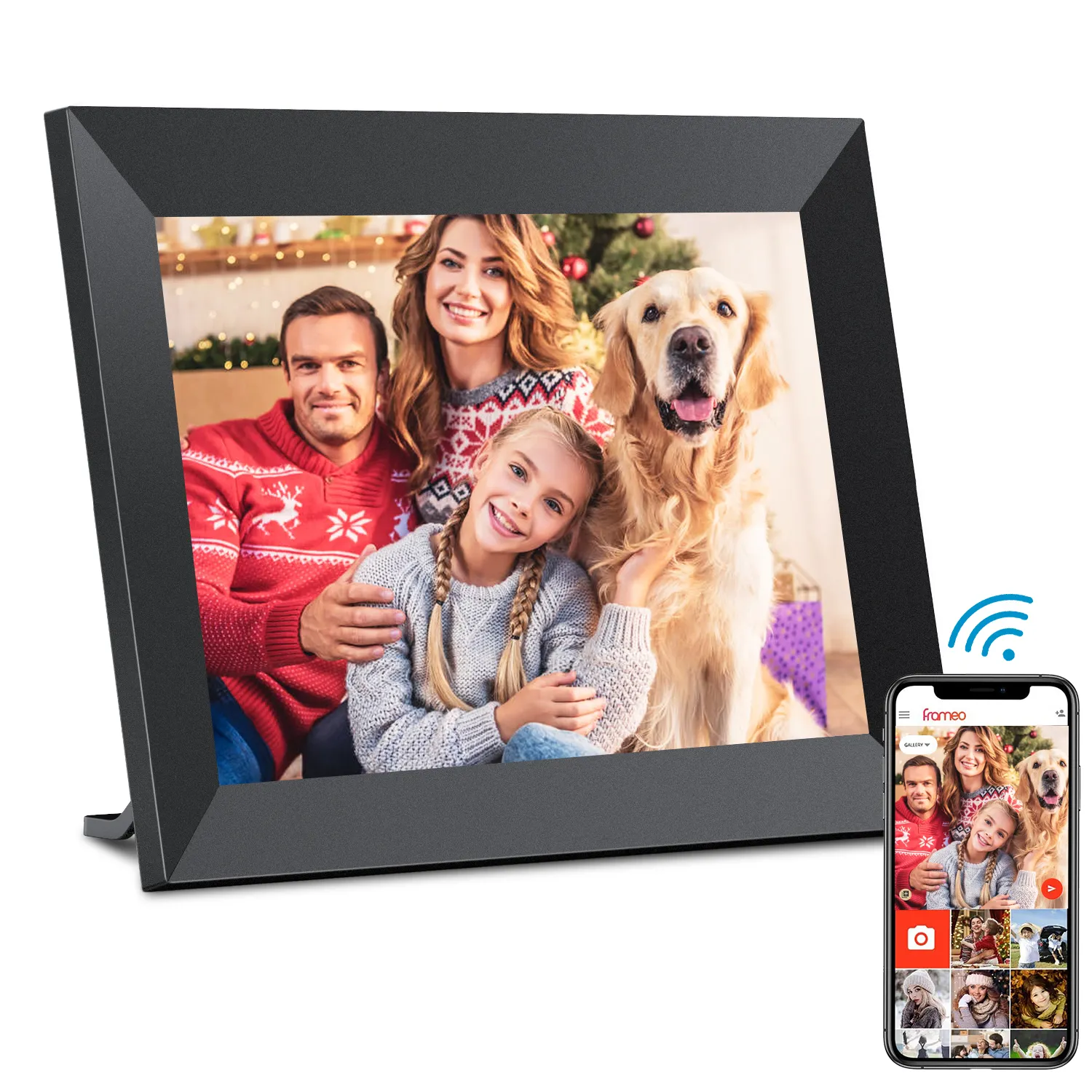8 inç IPS dokunmatik ekran Wifi dijital resim çerçevesi HD ekran otomatik döndür paylaş fotoğrafları ve videoları