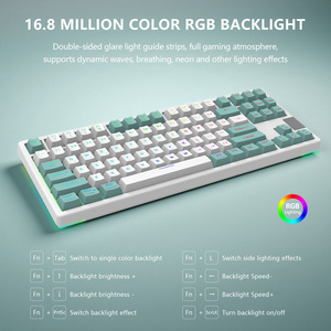 专业4000毫安时RGB无线键盘3模式蓝牙/USB/2.4GHz办公游戏打字人体工程学设计 - Product Image 4