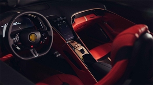 まったく新しい2025年のフェラーリローマアップグレード変更センターコンソールダッシュボードトリム用のOEMドライカーボンファイバーインテリア - Product Image 2