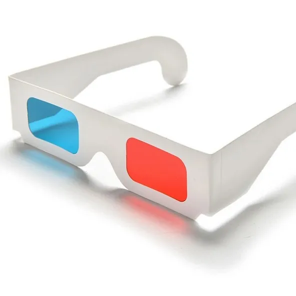 3D เสมือนจริงสีแดงสีฟ้าแว่นตาสำหรับย้ายเกมมิติ Anaglyph DVD วิดีโอทีวี
