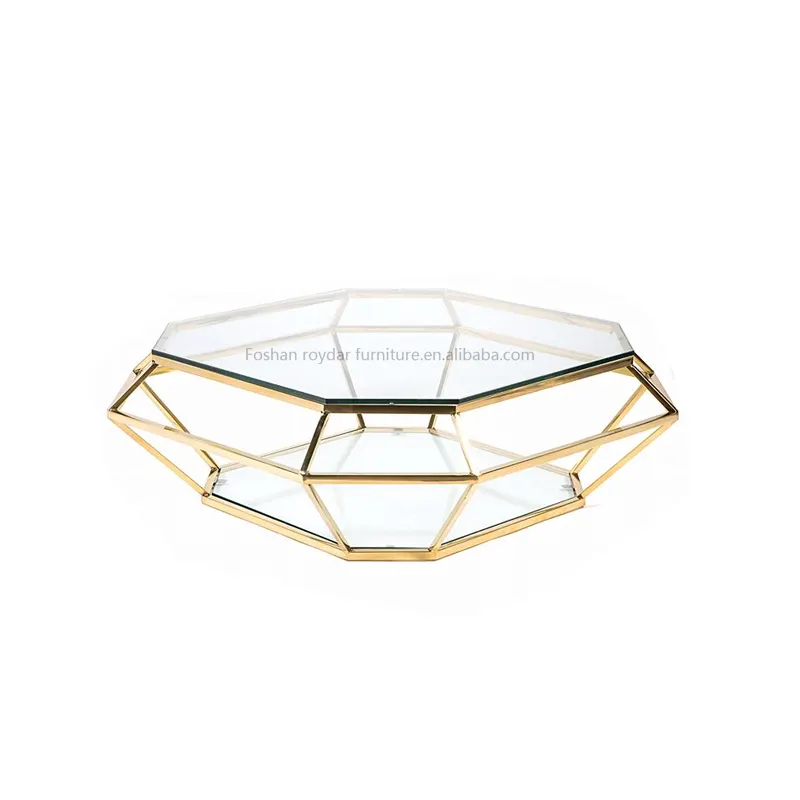 Round style glass top wedding event rental hire interior design living roomdecor nordic coffee table