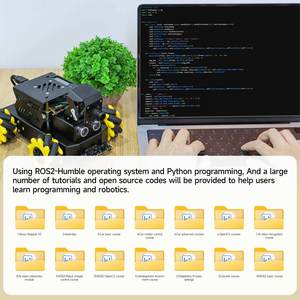 Yahboom 4WD Raspbot V2 AI Robot araç kiti yeni başlayanlar için ahududu Pi 5 dayalı eğitici oyuncak ROS2-Humble Python programlama seti