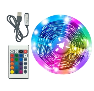 5V 3M 24 Keys รีโมทคอนโทรล IR นำ5050ที่มีความยืดหยุ่น RGB นำแสงชุดไฟ IP65 USB ในร่มสายตกแต่ง - Product Image 1