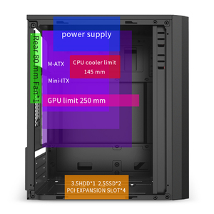 Kardan adam CS022 PC oyun kasası yeni varış orta kule akrilik bilgisayar masaüstü MATX Mini ITX oyun bilgisayarlar için siyah kılıf - Product Image 5