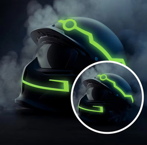 Bán buôn LED ánh sáng ban đêm dải sáng không thấm nước ABS Chất liệu mở mặt xe máy Mũ bảo hiểm đêm cưỡi sửa đổi ABS hộp - Product Image 6