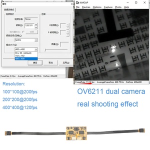 OEM迷你双摄像头模块USB接口高清CMOS凸轮0.3mp 70度OV6211 OmniVision Spi摄像头模块400*400 - Product Image 4