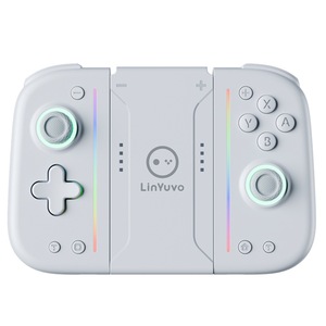 LinYuvo Switch Joy Cons pulsanti meccanici con coperchio posteriore in gomma luci colorate Macro funzione BT Controller di gioco - Product Image 3