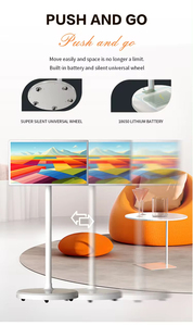 21.5 Inch Stand Wireless Smart Portable <strong>Rotation</strong> Kiosk Movable LCD Kiosk <strong>Display</strong> Advertising Player - Product Image 4