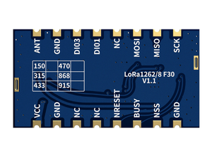 SPIインターフェイスワイヤレスリモートLoRa1262F302WloraモジュールSX1262ワイヤレスモジュールハイパワー6.5VデータフォーマットLoRa/G-FSK - Product Image 4