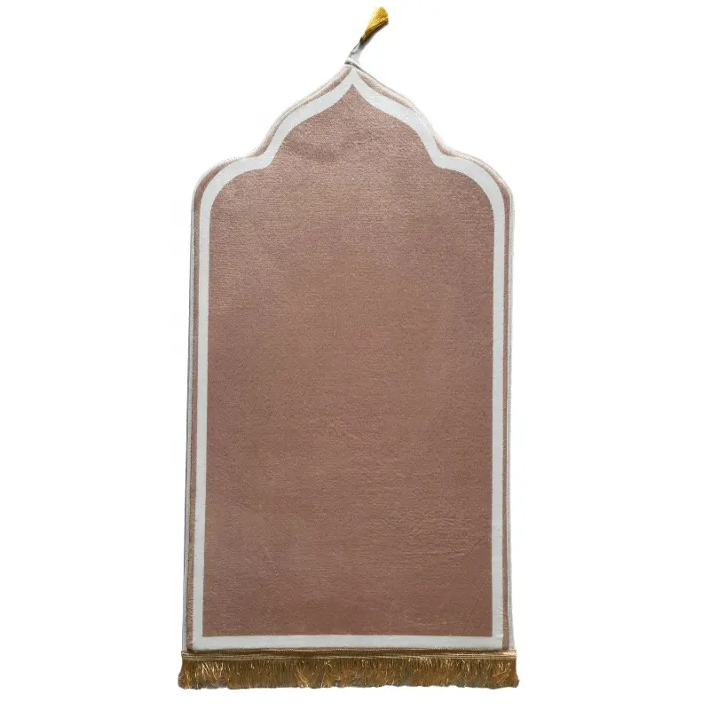 Tappetino da preghiera con cuscino arrotolabile all'ingrosso tappeto da preghiera morbido e spesso antiscivolo musulmano arabo con nappa