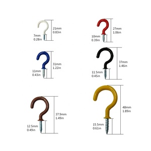 ชุดตะขอถ้วยเคลือบ6สีแบบใสชุดกล่องพลาสติก PP ตะขอโลหะแปดขนาดแตกต่างกัน - Product Image 4