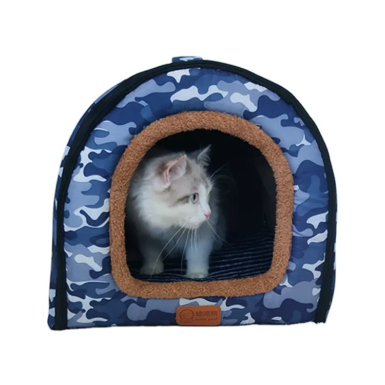 Amouflage-Casa estampada para mascotas, cubierta impermeable para exteriores, casa para perros y gatos