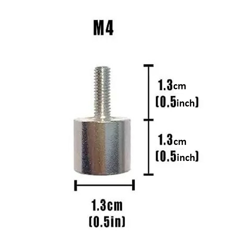 Argento-1/4 femmina a filettatura maschio M4