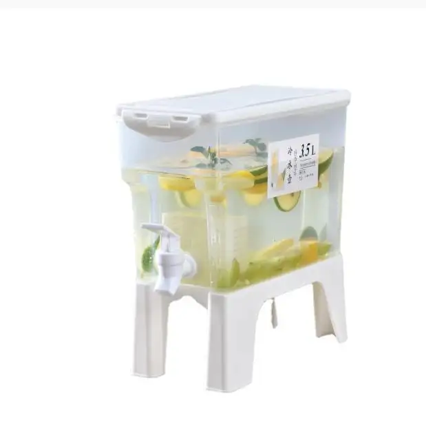 Bouilloire froide de 3,5 l réfrigérateur avec robinet bouteille de limonade articles de boisson bouilloire Pot distributeur de boissons maison carafe d'eau fraîche seau