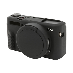 Canon PowerShot G7 X MarkII用レンズカバー付きソフトシリコン保護ケース