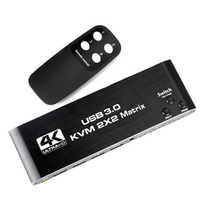 DoppelmONITOR HDMl 2.0 KVM-Schalter (2 PC, 2 Monitore) Fernsteuerung