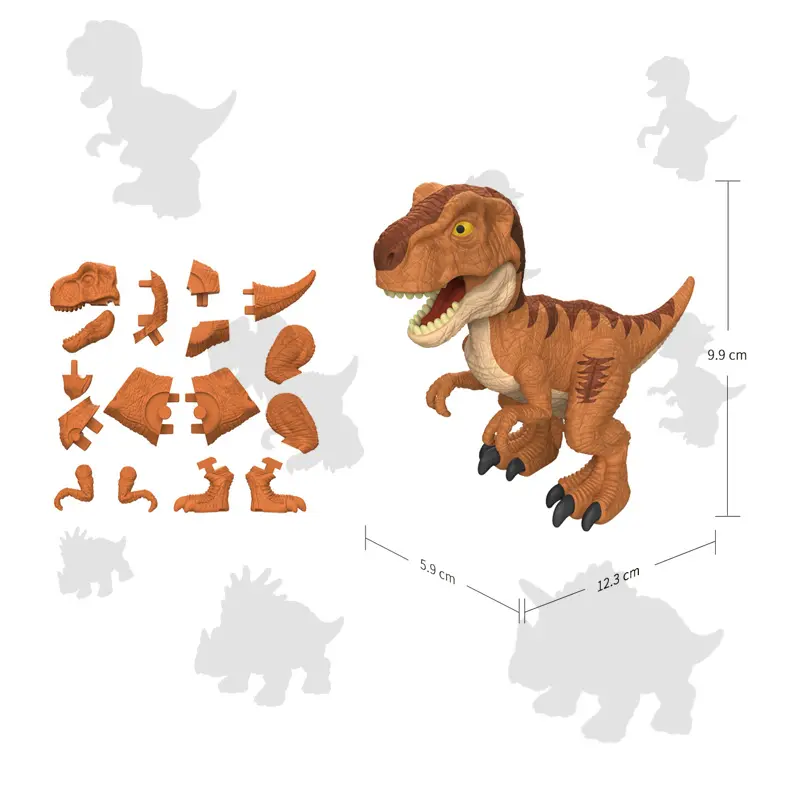 Fai da te smontare il modello del mondo del dinosauro del gambo animale per i giocattoli del dinosauro dei bambini