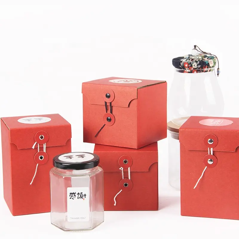 Embalagem de caixa de presente dobrável, embalagem criativa de personalização dobrável, reciclar cartão engrossado, pote de mel, abelha