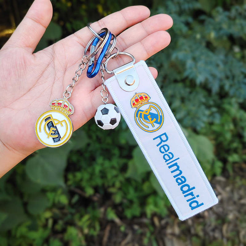 Carte colorée Real Madrid mini tissu de football suspendu bleu