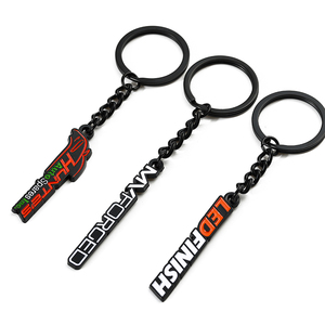 New 2023 Products Key Chain Metal No <strong>Minimum</strong> Order <strong>Customized</strong> <strong>Keychain</strong> Logo Letter Name 3d Enamel Keyring Set - Product Image 3