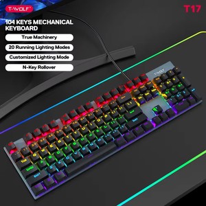 OEM T-WOLF T18 usb有线游戏背光机械键盘RGB 87键TKL键盘桌面电脑游戏玩家teclado游戏玩家 - Product Image 6
