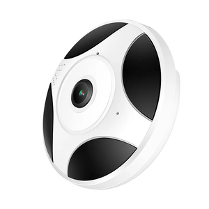 ワイヤレスIPカメラWiFiフィッシュアイパノラマ1080P360度ミニカメラ2MPホームセキュリティWiFiIcseeカメラ (双方向オーディオ付き) - Product Image 1