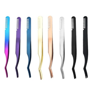 Lash <span class=keywords><strong>Applicator</strong></span> Công Cụ Tự Làm Giả Lông Mi <span class=keywords><strong>Applicator</strong></span> Công Cụ Thép Không Gỉ Cong Nhíp Lông Mi Cho Cụm Lash Dải Lông Mi - Product Image 1