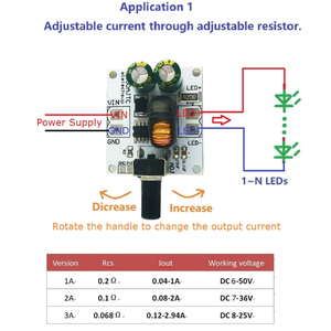 LD50AJTC 72W Mango de atenuación DC 6V 9V 12V 24V 36V 48V Módulo de controlador LED 0-3A Placa de corriente constante ajustable Controlador TTL PWM - Product Image 3