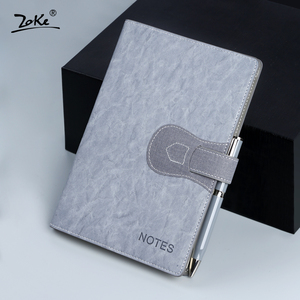 A5ปุ่มหนังสือธุรกิจสำนักงานโน๊ตบุ๊คหนังเทียม PU Notepad บันทึกหนังสือโลโก้องค์กรที่กำหนดเองกล่องของขวัญ - Product Image 2