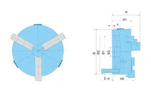 Sanou có thể điều chỉnh ba hàm tự định tâm mâm cặp k11-250 máy tiện <span class=keywords><strong>Chuck</strong></span> 3 hàm <span class=keywords><strong>Chuck</strong></span> cho máy tiện - Product Image 6