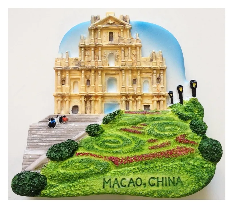 Смола 3D магнит на холодильник Macau St Paul's Church туристические сувениры