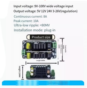 Módulo de potencia reductor de voltaje ultra amplio de entrada DC9V ~ 100V a 5V12V24V, salida 10A, convertidor directo de alto voltaje - Product Image 2