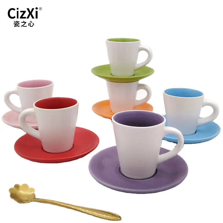 China manufacturer wholesale home good tea porcelain cup and saucer set for drinking