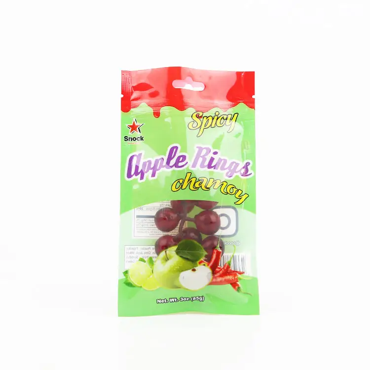 개인 라벨 소프트 터치 빈 가방 유기농 딸기 사탕 구미 패키지 지퍼가있는 구미 곰 포장