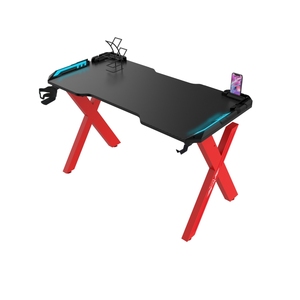 Mesa de juegos ergonómica, escritorio de PC, mesa de escritorio de ordenador con portavasos y gancho, marco de escritorio de juegos de pie - Product Image 1