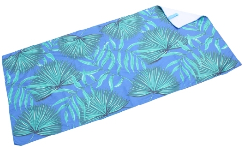 Fondo azul, diseño verde.