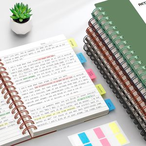 Блокноты A4, оптовая продажа, водонепроницаемая спиральная записная книжка из ПВХ с линейкой и карманом для хранения, с пунктирной сеткой, записная книжка для школы - Product Image 5