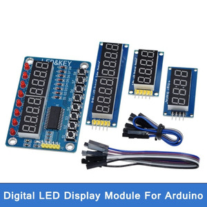 <strong>TM1637</strong> 4 Bits / TM1638 / 74HC595 8 bit Digital LED Display Module 7 Segment 0.36Inch Clock RED Anode Tube Four Serial Driver - Product Image 1