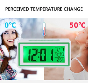 Voice <strong>Control</strong> Backlight Portable <strong>Digital</strong> Alarm Clock for Travel with Snooze, Calendar, <strong>Timer</strong> and <strong>Temperature</strong> - Product Image 4